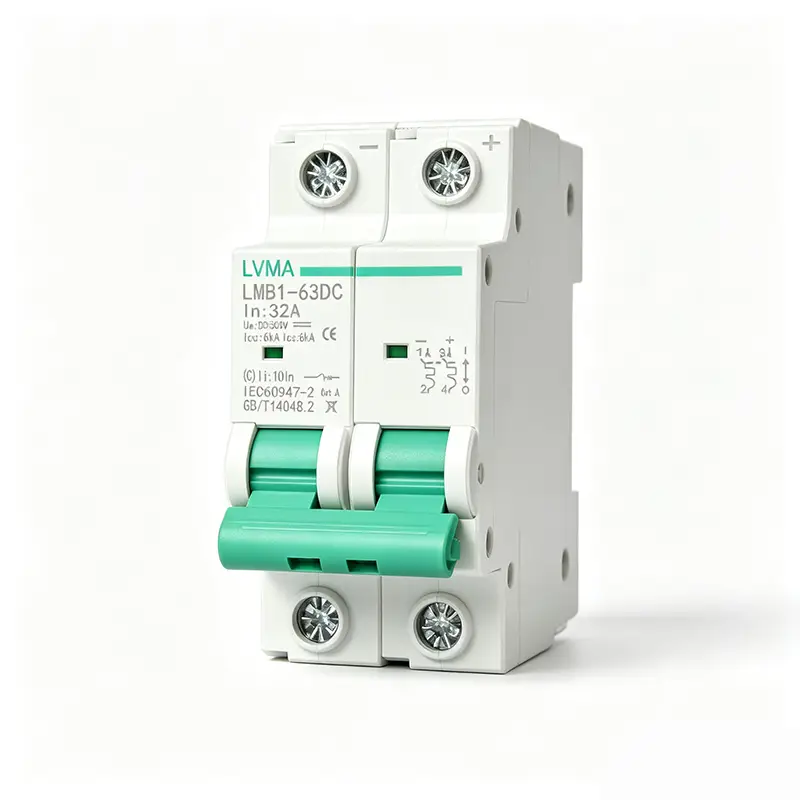 LMB1-63DC 1P 2P 3P 4P DC MCB Miniature Circuit Breaker For Solar PV System (2)