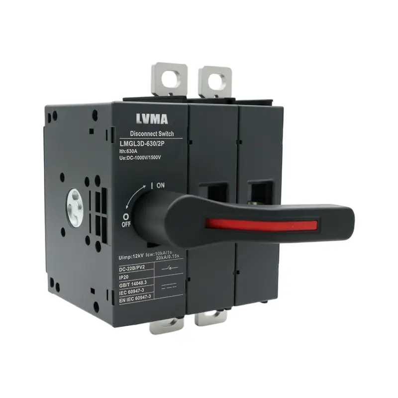 LVMA LMGL3D Series PV DC Disconnect Switch 315A & 630A 2P 1000V Solar Isolator