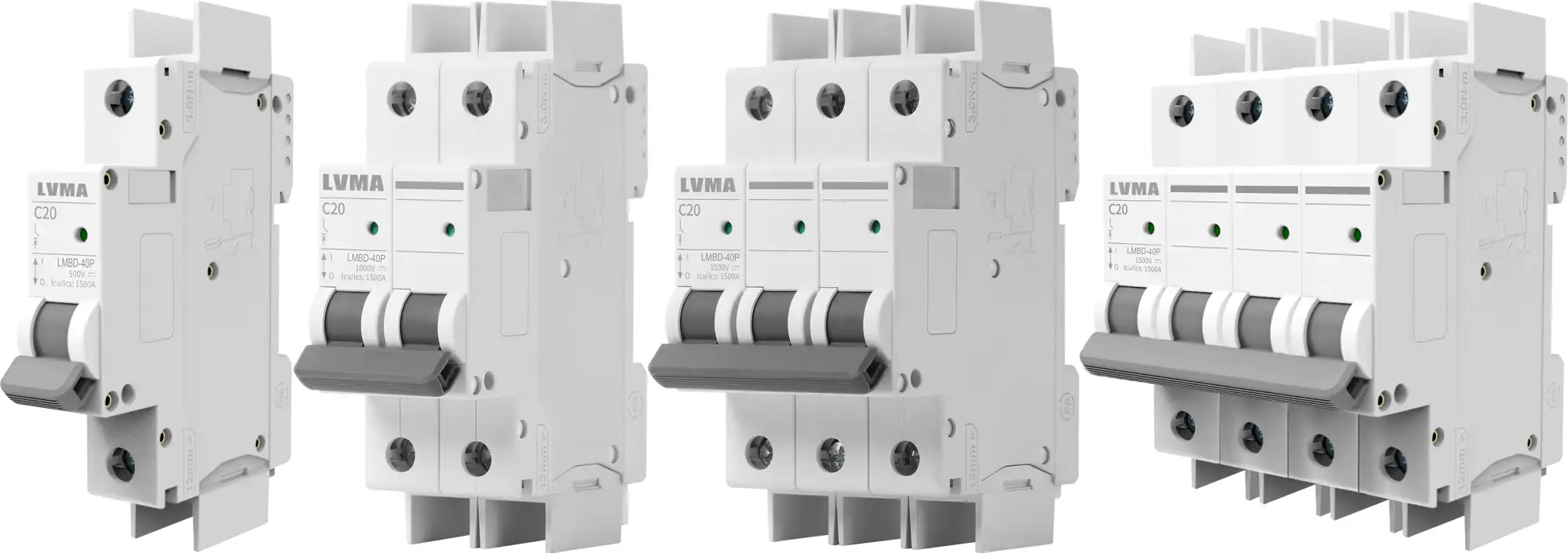 LVMA LMBD-40P 4P 1500V DC Mini Circuit Breaker C16 for Solar PV Energy Storage