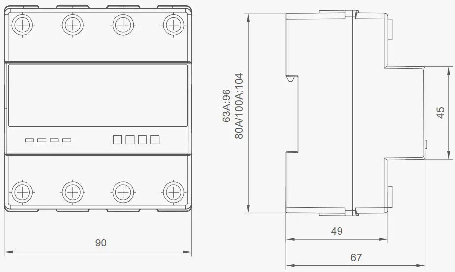 mounting dimensions