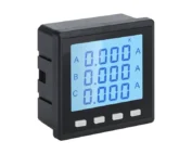3 Phase Digital Ammeter LCD Panel Mount AC Current Meter 96x96mm