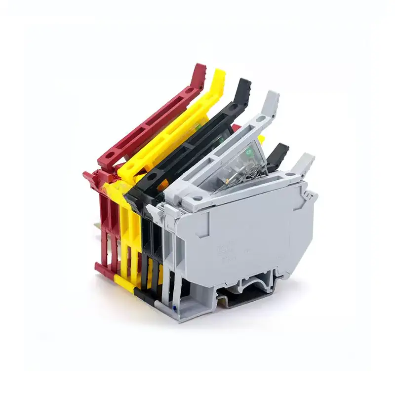 DIN Rail UK5-HESI Fuse Holder Terminal Block, Pure Copper 690V Distribution Terminal (2)