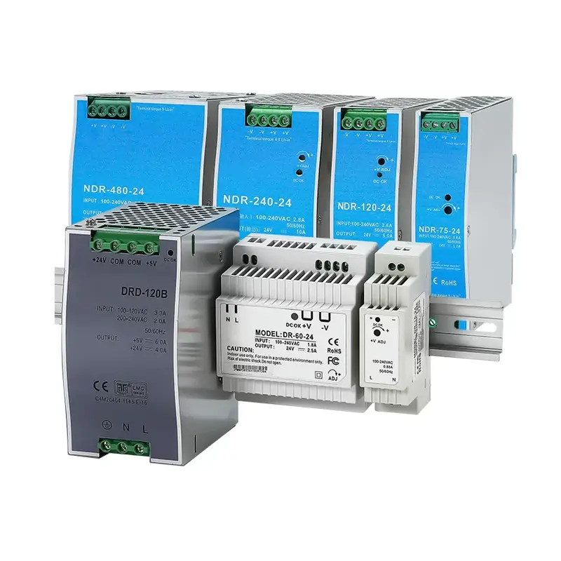 DR-NDR-EDR-DRP DIN Rail Switching Power Supply 24V Industrial Rail Mount AC-DC Power Unit (2)