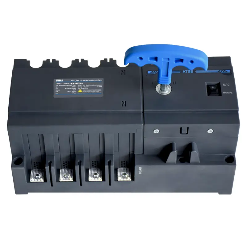 LVMA ATSE PC‑level ATS automatic transfer switch, dual power source change‑over switch for generator solar energy storage system (4)