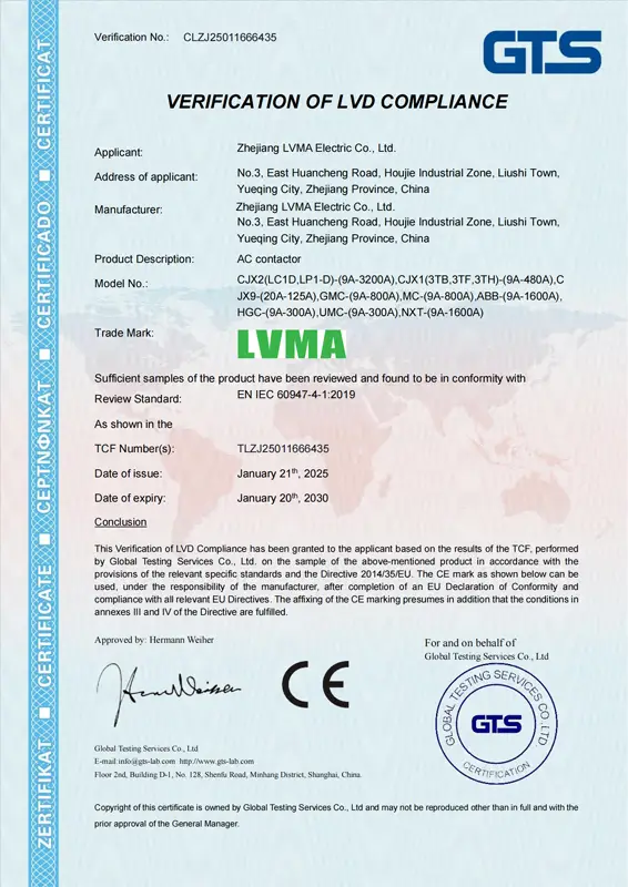 lvma-contactor-ce-Certificate