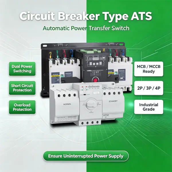 Circuit Breaker Type ATS – MCB vs MCCB Automatic Transfer Switch