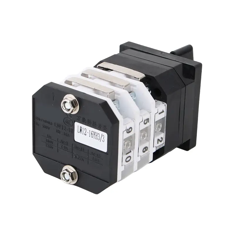 LVMA LW12 series universal rotary changeover switch silver alloy contact multi‑gear panel mounting cam selector switch for control cabinet (2)