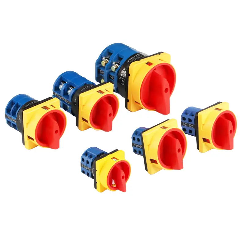 LVMA LW26GS series lockable rotary main power changeover switch NOOFF 2‑position silver contact flame‑retardant panel mount safety disconnect cam switch (2)