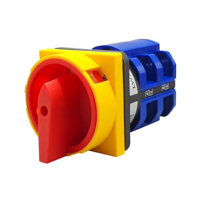 LVMA LW26GS series lockable rotary main power changeover switch NOOFF 2‑position silver contact flame‑retardant panel mount safety disconnect cam switch